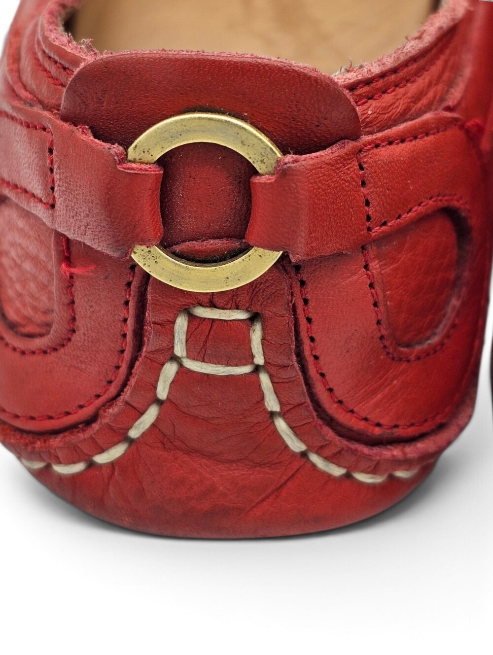 Ted Baker London Red Leather Driving Moccasins Loafers Size 7 US - Picture 9 of 15